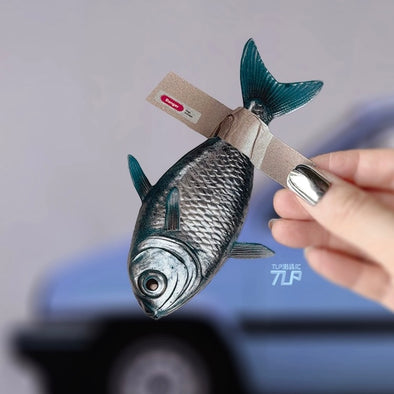 Funny Car Decal Fish with Tape reflective sticker