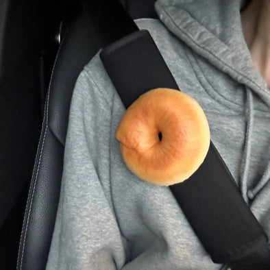 3D Squishy Bagel Croissant Seat Belt Cover