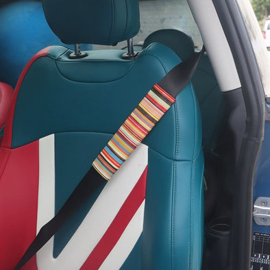 Mini Cooper Countryman Clubman Roadster Seat Belt Cover Padding Cushion  - Nappa Leather Original Desgined Patterns