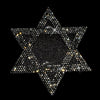 Star of David Sign Bling Decal, Jewish Symbol Rhinestones Sparkling Sticker for Car/Truck Laptop/Notebook/iPad/Helmet/Window, 4'' Height