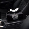 Car Tissue box - Black velvet with Bling Crown Decoration - Carsoda - 2