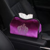 Car Tissue box - Black velvet with Bling Crown Decoration - Carsoda - 3