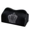 Car Tissue Holder - Black velvet with Bling Crown Decoration