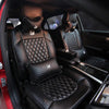 Black Leather Car Seat cover with Bling Swan Five-pieces-set