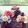 Camellia Flower and Bow - Air Vent Bling Decoration - Carsoda - 1