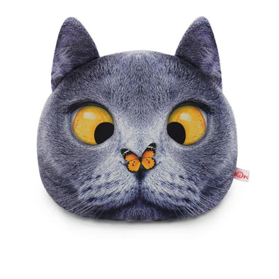 Cat Meow Headrest Pillow- butterfly nose