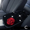 Customized Car Center Console Cover with Flower and Rhinestones - Carsoda - 4
