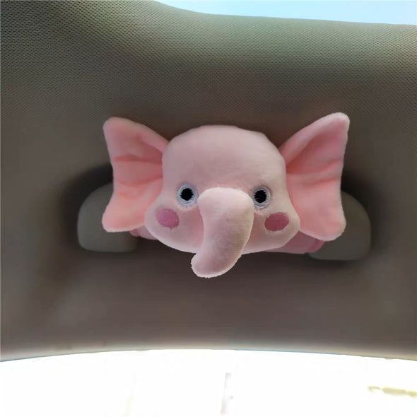 Funny Elephant Grab Handle Cover and Seat Belt Cushion