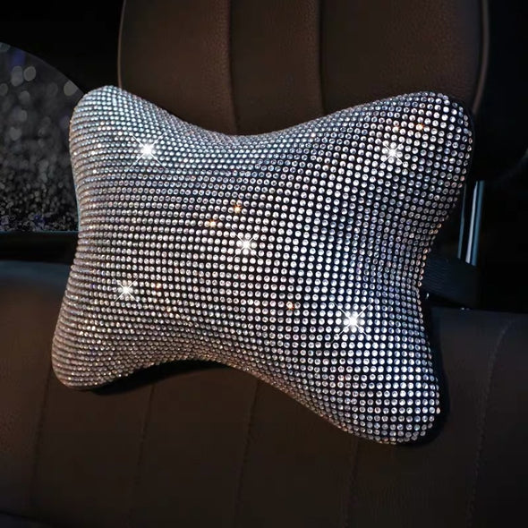 Bedazzled Bling Car Accessories -Neck Pillow Visor Organizor Tissue box Gear shift braker cover Steering Wheel cover