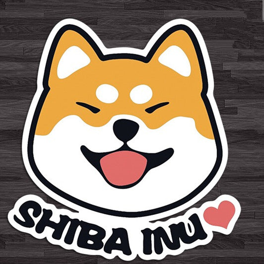 Cuties Car Decal Dog Shiba Inu Mini Sticker