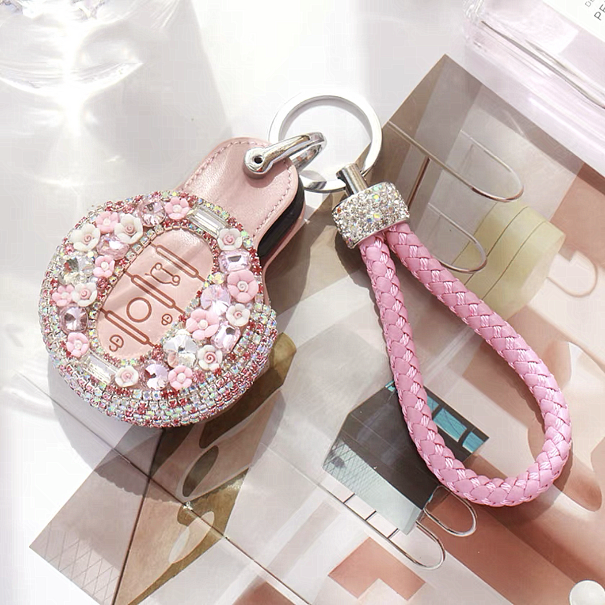 Diamond Mini Key cover F56 key case Miky Key chain Ring Decorating
