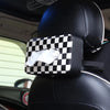 Mini Cooper Car Seat Back Tissue Box with Union Jack Checkers pattern