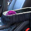 Purple Girly Car Accessories Set -Neck Pillow Visor Organizer Tissue box Gear shift brake cover