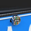 MINI cooper Logo Screw and Cap set for License Plate Frame Union Jack Checker Rainbow - Carsoda