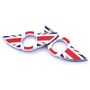 British Jack Flag MINI Cooper Silver Chrome Door Pin Lock 3D Emblem Sticker Decal