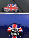 Mini Cooper Countryman Vintage Car UK Jack Union Rainbow Sticker - Carsoda - 8