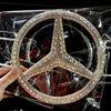 Bling One-piece easy to install Mercedes Benz LOGO Decal for Front Grille Emblem