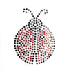 4 pcs Ladybug Black and Red Rhinestones 2.5'' Height Bedazzled Iron On Hotfix Transfer DIY Decal Emblem Patch