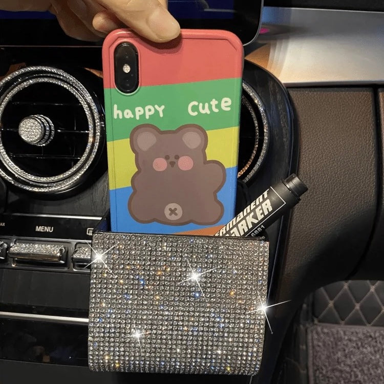Bling Rhinestones Car Air Vent Sunglasses cell phone holder