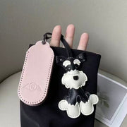 BMW Mini Key Case (24/25) - Pink/Blue/White w/  Schnauzer or Dachshund Dog Pendant