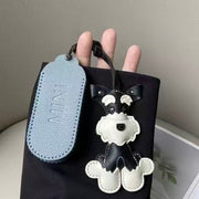 BMW Mini Key Case (24/25) - Pink/Blue/White w/  Schnauzer or Dachshund Dog Pendant