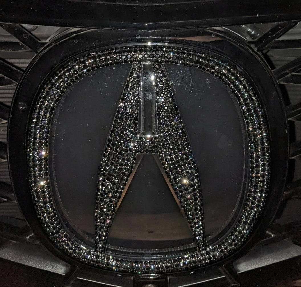 Acura Black Bling Crystal Decal Overlay