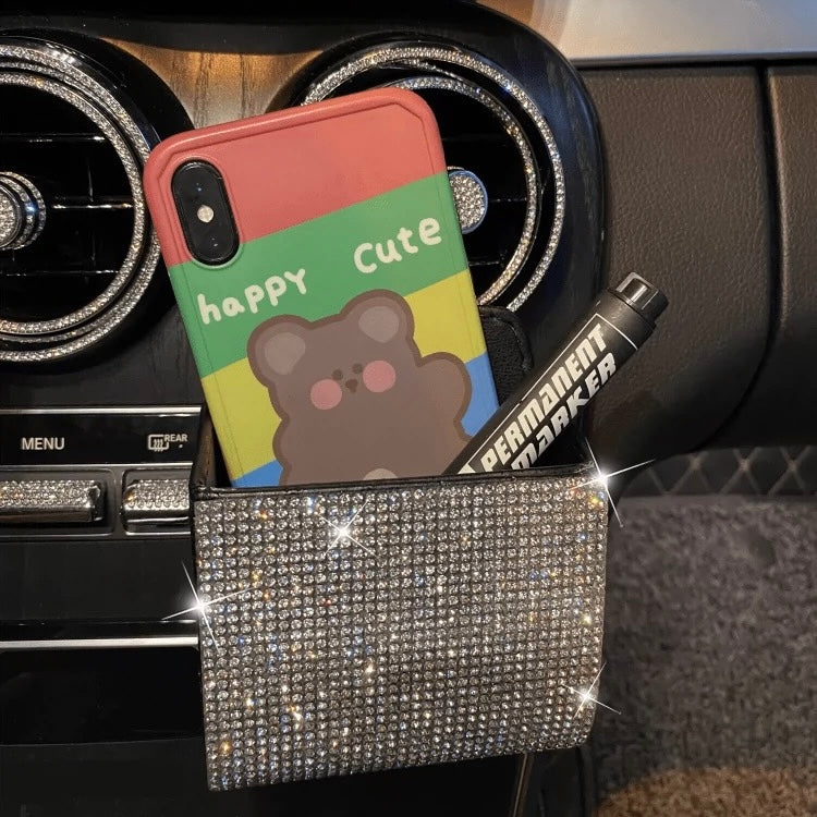 Bling Rhinestones Car Air Vent Sunglasses cell phone holder