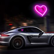 Car Window Neon Heart Ambient Light