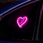 Car Window Neon Heart Ambient Light