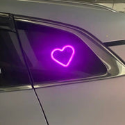 Car Window Neon Heart Ambient Light