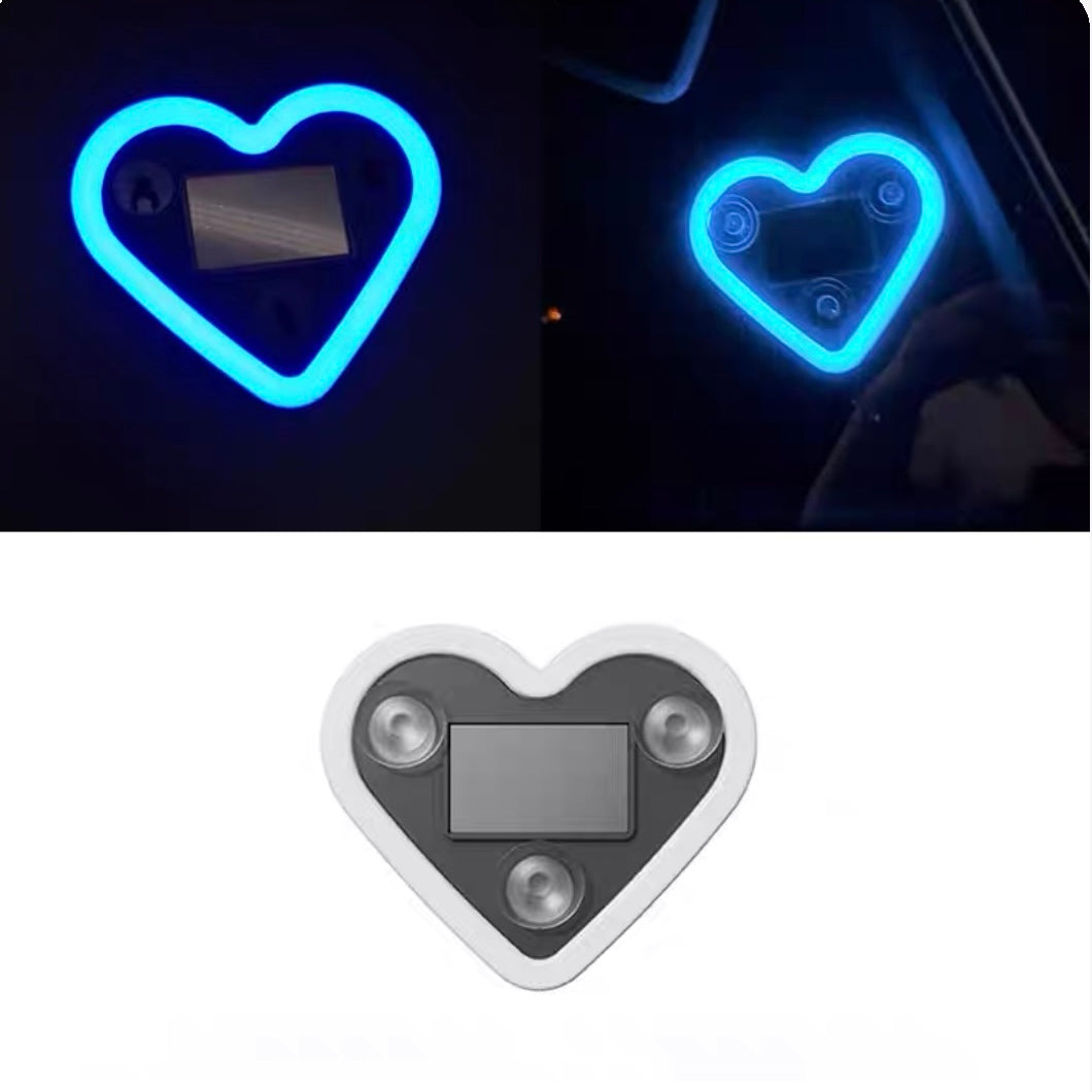 Car Window Neon Heart Ambient Light