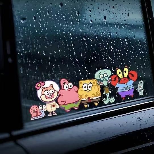 Cute SpongeBob & Friends Family Car Sticker