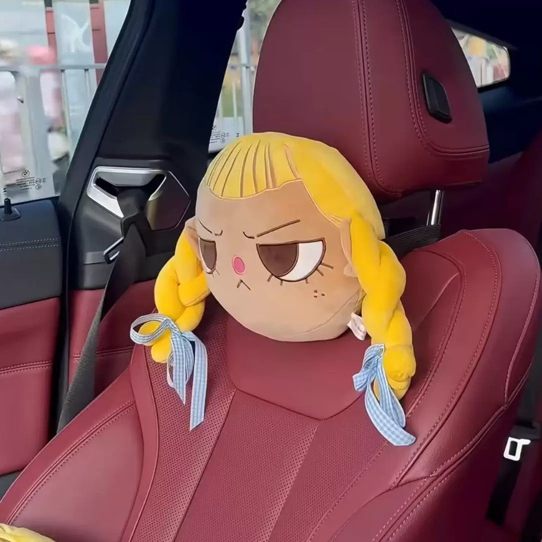 Cute Cartoon Girl Meme Car Headrest