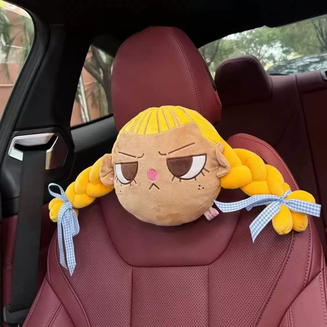 Cute Cartoon Girl Meme Car Headrest