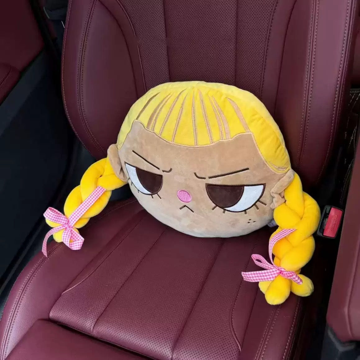 Cute Cartoon Girl Meme Car wasit pillow