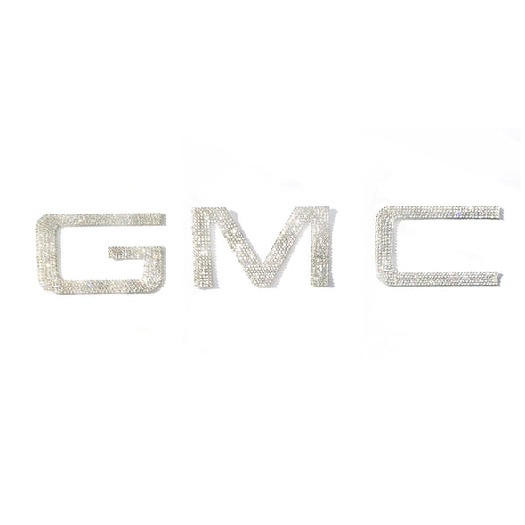 Bling GMC LOGO Front or Rear Grille Emblem Decal Made w/ Rhinestone