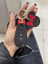 Chevy Mouse Ear Shaped Key Fob Cover Case Protector Red Bow