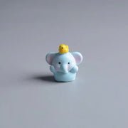 6-Piece Cute Elephant Car Dashboard Ornament Set – Mini Resin Cartoon Figurines