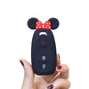 Chevy Mouse Ear Shaped Key Fob Cover Case Protector Red Bow - 2/3/4 key buttons