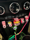 Cute Anime Cartoon Car Accessories - BMW Mini Cooper Countryman Center Console AC Control Roof Lighting Buttons Ring Decorations