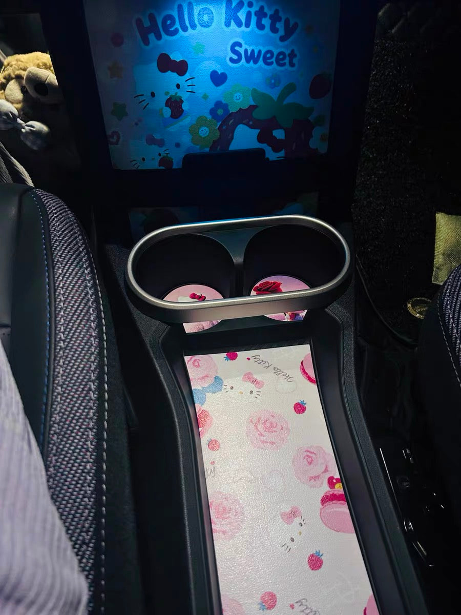 Custom Leather Cup Holder and Storage Mats for BMW Mini F66 F65 F67