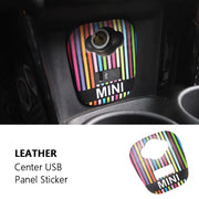 Custom Leather USB and Cigarette Lighter Panel Cover for BMW Mini F66 F65 F67