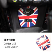 Custom Leather USB and Cigarette Lighter Panel Cover for BMW Mini F66 F65 F67
