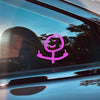 Funny Car Decal Middle finger reflective sticker
