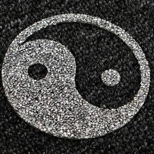 YINGYANG Bling Rhinestones Decal Bumper Sticker