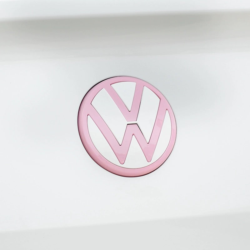 Volkswagen Pink and White Emblem