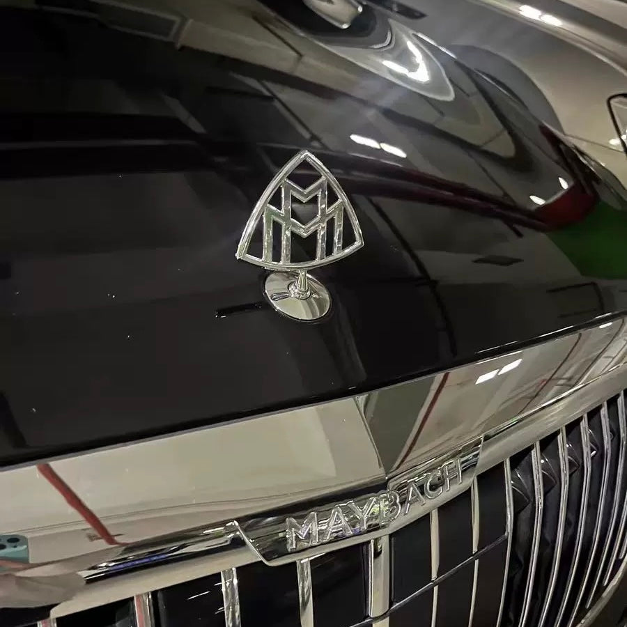 Maybach Rear Logo MAYBACH Metal Chrome Emblem Front Rear Side Badge S600 GLS600 AMG Deca ...