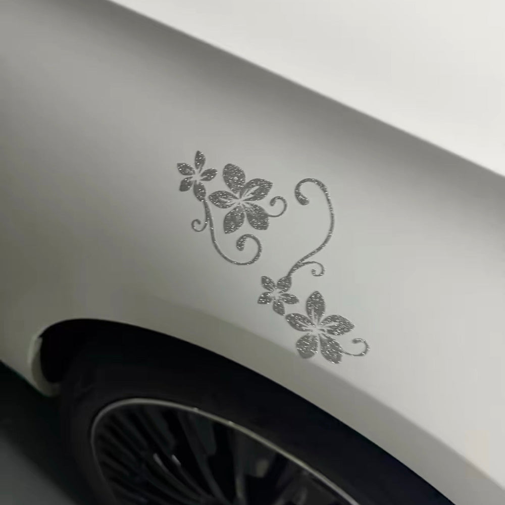 Sparkling Crystal Flower Car Bling Decal