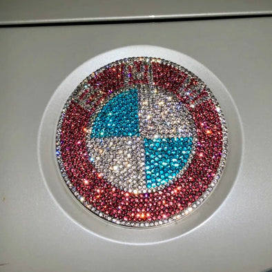 Pink Bling BMW Rhinestones LOGO | Sparkle Your Ride with Luxury