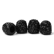 Bling Oval Tire Valve Stem Caps black